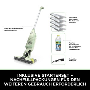 Aspirator si mop 2-in-1 Shark VacMop, fara fir, 4 paduri de unica folosinta, 355 ml solutie, verde lime - Img 9