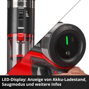 Aspirator vertical Einhell TE-SV 18270 Li BL-Solo, 270 mbar, fara sac, motor Brushless - Img 8