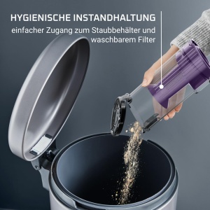 Aspirator vertical Rowenta X-PERT 760 RH6A33WO 140W LED Ultralejer Lila-Negru - Img 7