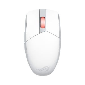 ASUS ROG Strix Impact III Wireless Gaming Mouse Alb (ROG AimPoint Optical Sensor, ROG SpeedNova Wireless, Bluetooth, Durata lunga de viata a bateriei, ROG Omni Receiver: Tastatura si mouse cu Dongle, Alb)