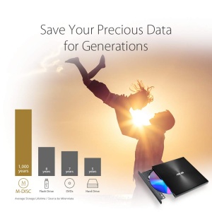 Asus ZenDrive U9M DVD Writer Gold USB-C si USB-A Ultra Slim - Img 5