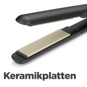 BaByliss ST089E Placa de netezire cu acoperire ceramica, Multi-Voltage, Covoras rezistent la caldura, 2 temperaturi, Negru - Img 2