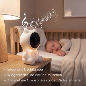Babyphone cu camera Lionelo Babyline Smart 2.0, 1080p Full HD, Wi-Fi, cu senzor de temperatura - Img 4