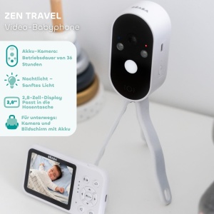 Babyphone Video Beaba Zen Travel, 2,8 inch, acumulator 36h, fara WLAN, noapte - Img 3