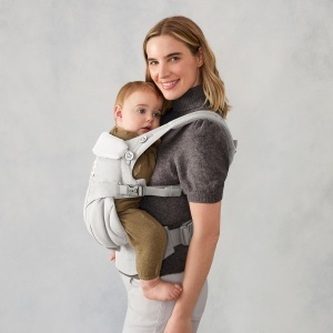 Babytrage Ergobaby Omni Classic pentru nou-nascuti si copii 0-48 luni, culoare gri perla - Img 8