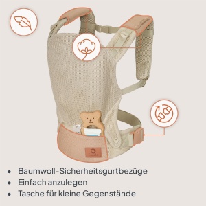 Babytrage ergonomica Lionelo Margareet Air, 3 pozitii, material respirabil, 20 kg - Img 8