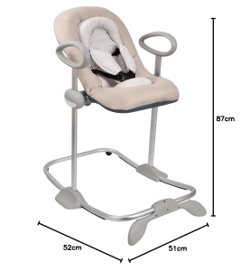 Babywippe BEABA Up Down IV, inaltime ajustabila, 3 pozitii de inclinare, culoare Argile - Img 10