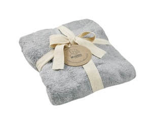 Badeponcho pentru bebelusi Rotho Babydesign, gri, material bambus si bumbac - Img 2