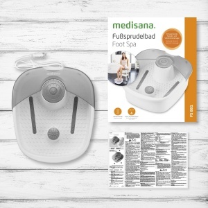 Bain de picioare Medisana FS 881 cu functie de masaj, 3 in 1, rucsft, pana la nr. 44 - Img 7