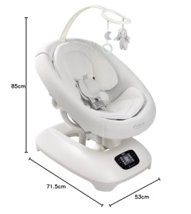 Balansoar electric Graco Eluma Sway, tehnologie de detectare a plansului, alb, 9 kg - Img 9