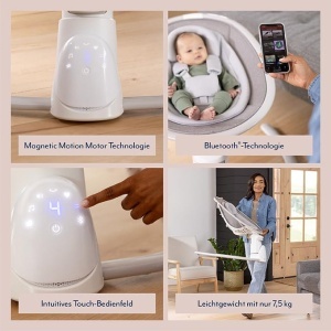 Balansoar electric Graco Sway n Grow 3-in-1, cu Bluetooth, 6 viteze, Heather - Img 3