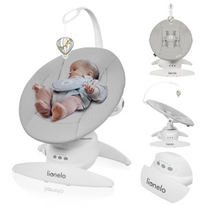 Balansoar electric pentru bebelusi LIONELO Iris, rotire 360, 5 viteze, 9 kg