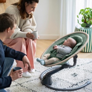 Balansoar electric pentru bebelusi Maxi-Cosi Cassia, 0-6 luni, 9 kg, 12 melodii, Grafit - Img 9