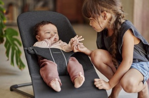 Balansoar pentru bebelusi BabyBjorn Bliss, 3D-Jersey, gri - Img 2