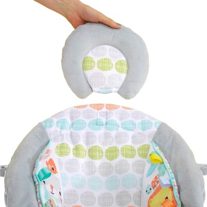 Balansoar pentru bebelusi Bright Starts Whimsical Wild, cu vibratii si muzica, 0-6 luni - Img 4
