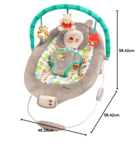 Balansoar pentru bebelusi Disney Baby Winnie the Pooh Vibratii Melodii Suport detasabil - Img 6