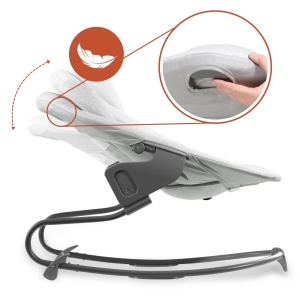 Balansoar pentru bebelusi hauck Alpha Bouncer Premium, Gri deschis, 2 in 1 - Img 5