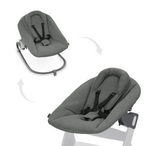 Balansoar pentru bebelusi hauck Alpha Bouncer Premium, gri inchis, 2in1