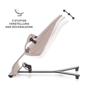 Balansoar pentru bebelusi Kinderkraft MIMI, design minimalist, 2 jucarii incluse, bej - Img 2