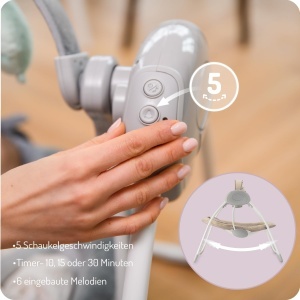 Balansoar pentru bebelusi MoMi Babywippe LISS, 9 kg, pliabil, 6 melodii - Img 3