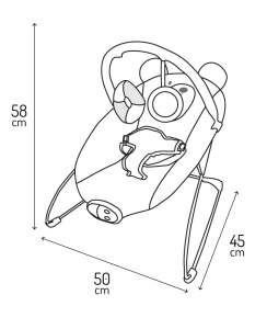 Balansoar pentru bebelusi MoMi GLOSSY, pentru greutati de pana la 9 kg, cu 3 puncte de siguranta - Img 6