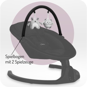 Balansoar pentru bebelusi MoMi KENANI ONYX, 9 kg, cu Bluetooth si telecomanda - Img 8