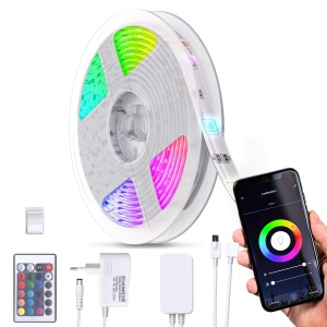 Banda LED B.K.Licht 5m RGB, controlata prin aplicatie si voce, iluminare flexibila