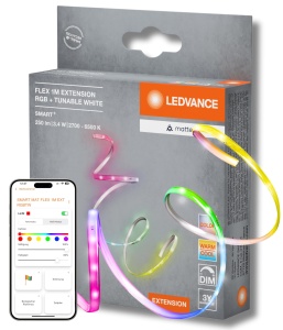 Banda LED inteligenta LEDVANCE SMART MATTER FLEX, extensibila, 1M, RGB si alb reglabil