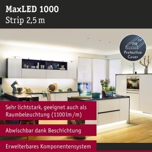 Banda LED Paulmann MaxLED 1000, 2,5m, 29W, Lumina calda, IP44 - Img 2