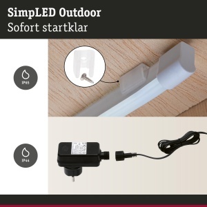 Banda LED Paulmann SimpLED 3m Lumina Calda IP65 - Img 4