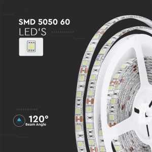 Banda LED V-TAC, 5 metri, 11W, IP65, alb rece, autocolanta - Img 5