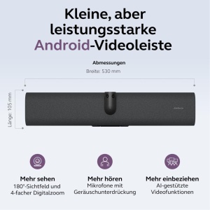 Bara video Jabra PanaCast 40, 180 vizibilitate, 4K Ultra HD, negru - Img 5