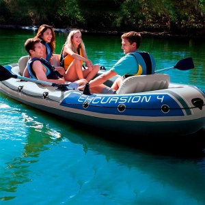 Barca gonflabila Intex Excursion 4 Set - 315 x 165 x 43 cm - 3 bucati - Multicolor - Img 3