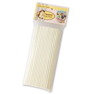 Bastonase pentru Cakepops Bestron DST100, 100 bucati, Alb - Img 2