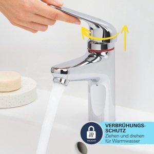Baterie baie GROHE Swift 24327001 crom protectie copii functie economisire apa - Img 9
