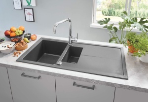 Baterie bucatarie GROHE Eurosmart Cosmopolitan 32843002 crom pivotare 150deg economisire apa - Img 4