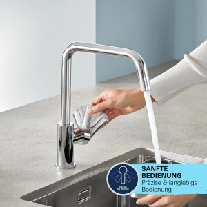 Baterie bucatarie GROHE Start 1012422430 negru mat economisire apa montaj rapid - Img 6