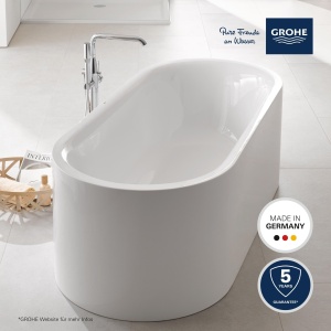 Baterie cada freestanding GROHE Essence 23491001 crom cu dus si furtun - Img 2