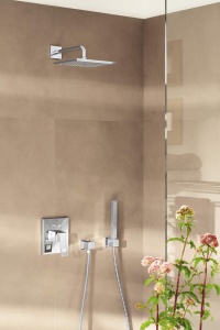 Baterie de baie Grohe Eurocube, metalica, cu roseta inclusa - Img 2
