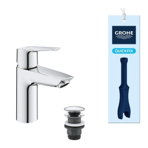 Baterie pentru chiuveta GROHE Start, crom, 17 cm, cu Pop-Up si economie de apa