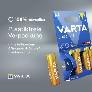 Baterii AA VARTA Longlife, 12 bucati, Alkaline, Lunga durata - Img 5