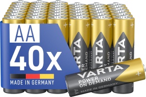 Baterii AA VARTA Power on Demand, 40 bucati, Alkaline, 1.5V, Reciclabile - Img 1