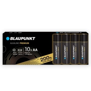 Baterii Alkaline Premium Blaupunkt LR6BPR10CB, 10 bucati, pentru dispozitive energice