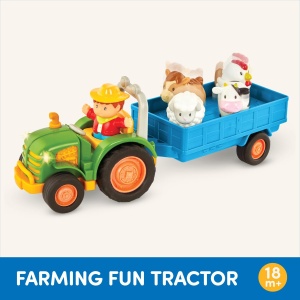 Battat Tractor cu Lumini si Sunete Set 7 Piese Jucarie pentru Copii 18 Luni - Img 5