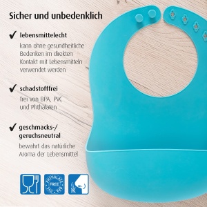 Bavetica Reer Eatn Tidy 25033 Silicon Albastru Cu Captare Resturi - Img 4