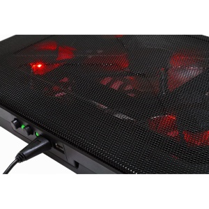 Baza de racire pentru laptopuri de gaming Mars Gaming MNBC2, 17.3 inch, 5 ventilatoare silentioase, LED rosu - Img 8