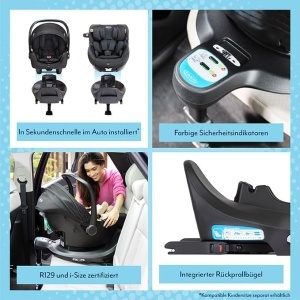 Baza pentru scaun auto Graco SnugTurn i-Size R129, ISOFIX, rotativa 360, neagra - Img 3