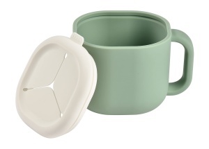Beaba Baby Snackbecher 460ml Capac Detasabil Verde Salvie - Img 3