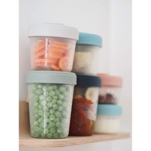 BEABA, Set de 6 recipiente de depozitare, clema, recipiente stivuibile, 100% etanse, congelare, lapte matern, 2 x 90 ml + 4 x 150 ml - Img 6