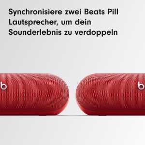 Beats Pill - difuzoare Bluetooth wireless si incarcator portabil prin USB-C, durata de viata a bateriei de pana la 24 de ore, rezistent la apa IP67, compatibil cu Apple si Android - Signal Red - Img 7